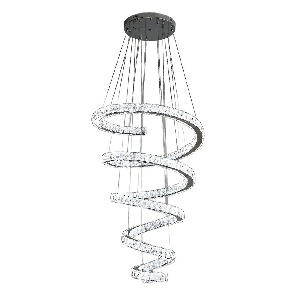Brand New Long Spiral Hanging Crystal Chandelier Dia100